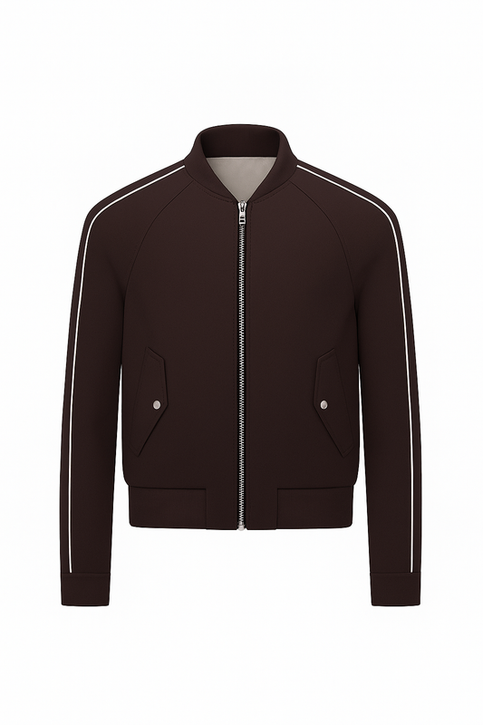 Smart Bomber in Wool Crepe