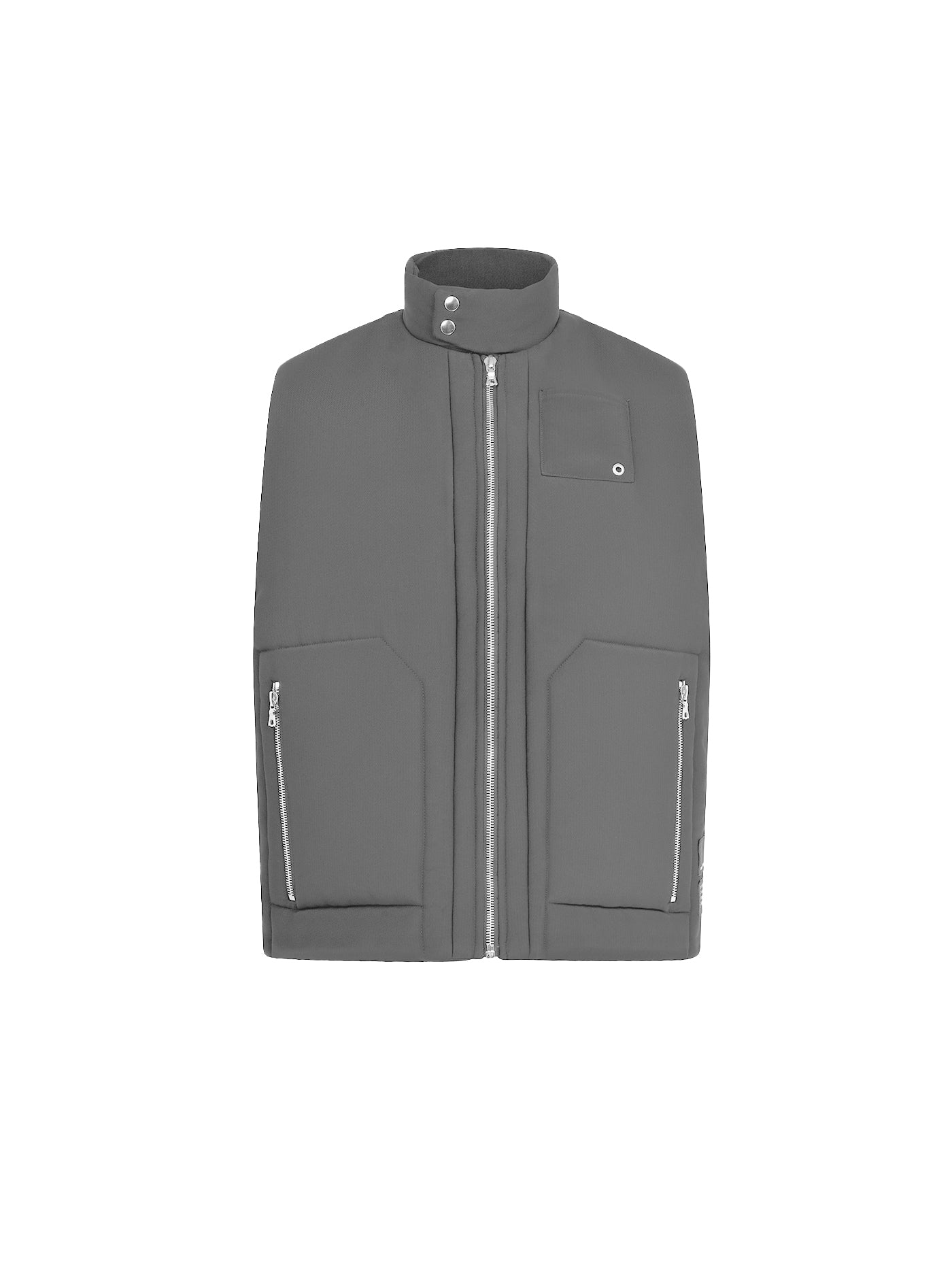 gray puffer vest for men