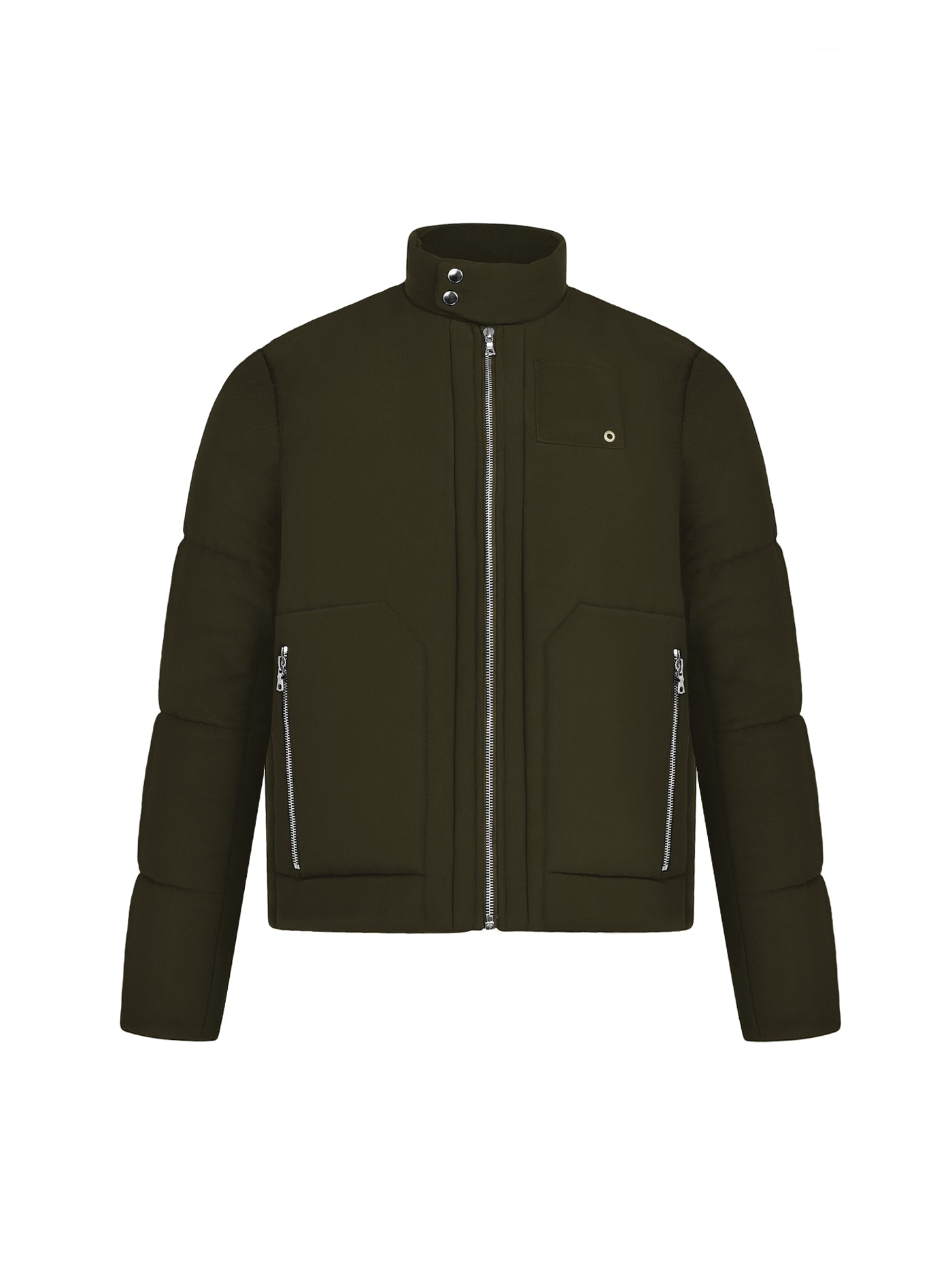 green puffer jacket for men